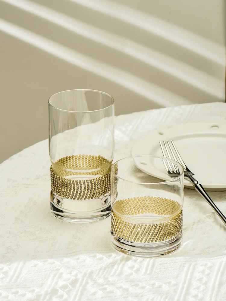 Natallia Diamanté Glass Cup