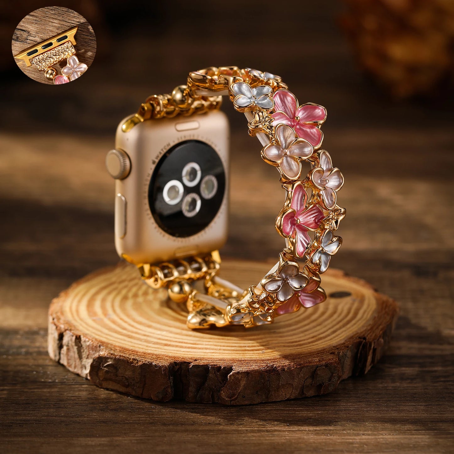 Umara Floral Diamanté Apple Watch Band