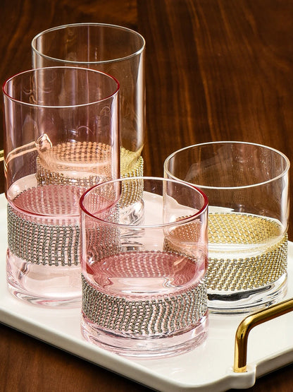 Natallia Diamanté Glass Cup