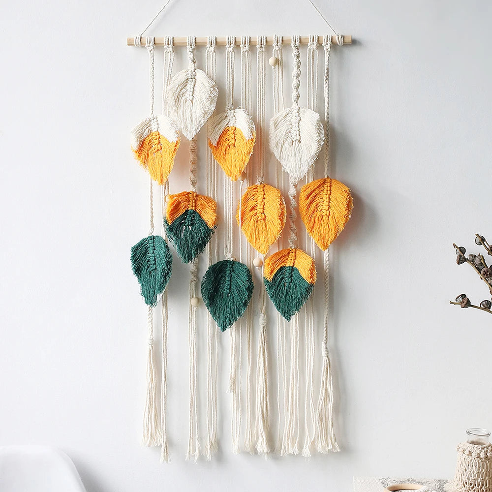 Maya Tapestry Leaf Wall Hanging